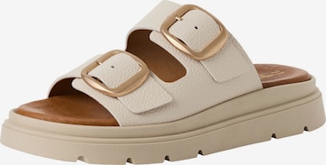 Tamaris Klapki w kolorze beżowy: przód