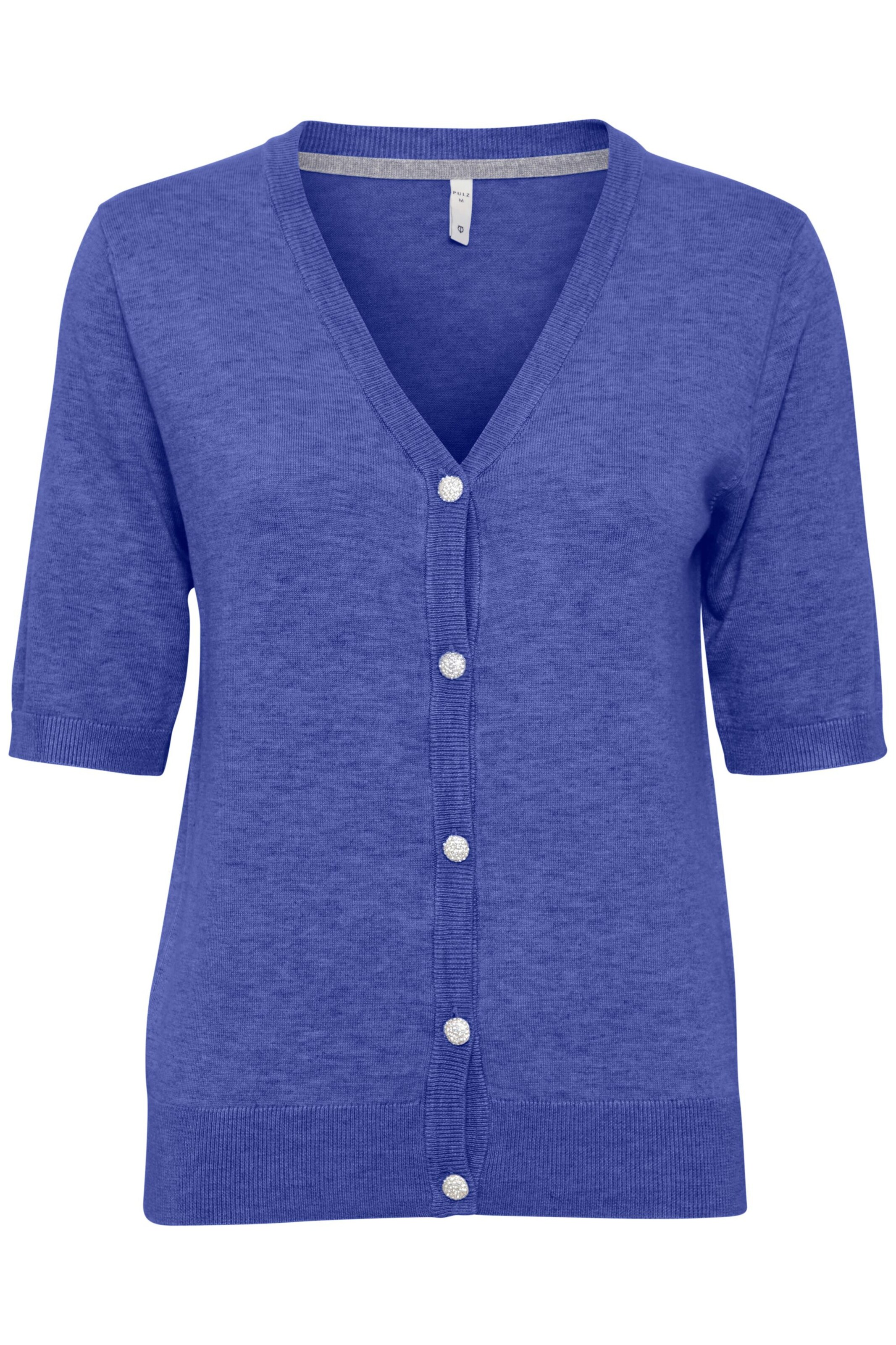 PULZ Jeans Gebreid vest 'Pzsara' in de kleur Blauw, Productweergave