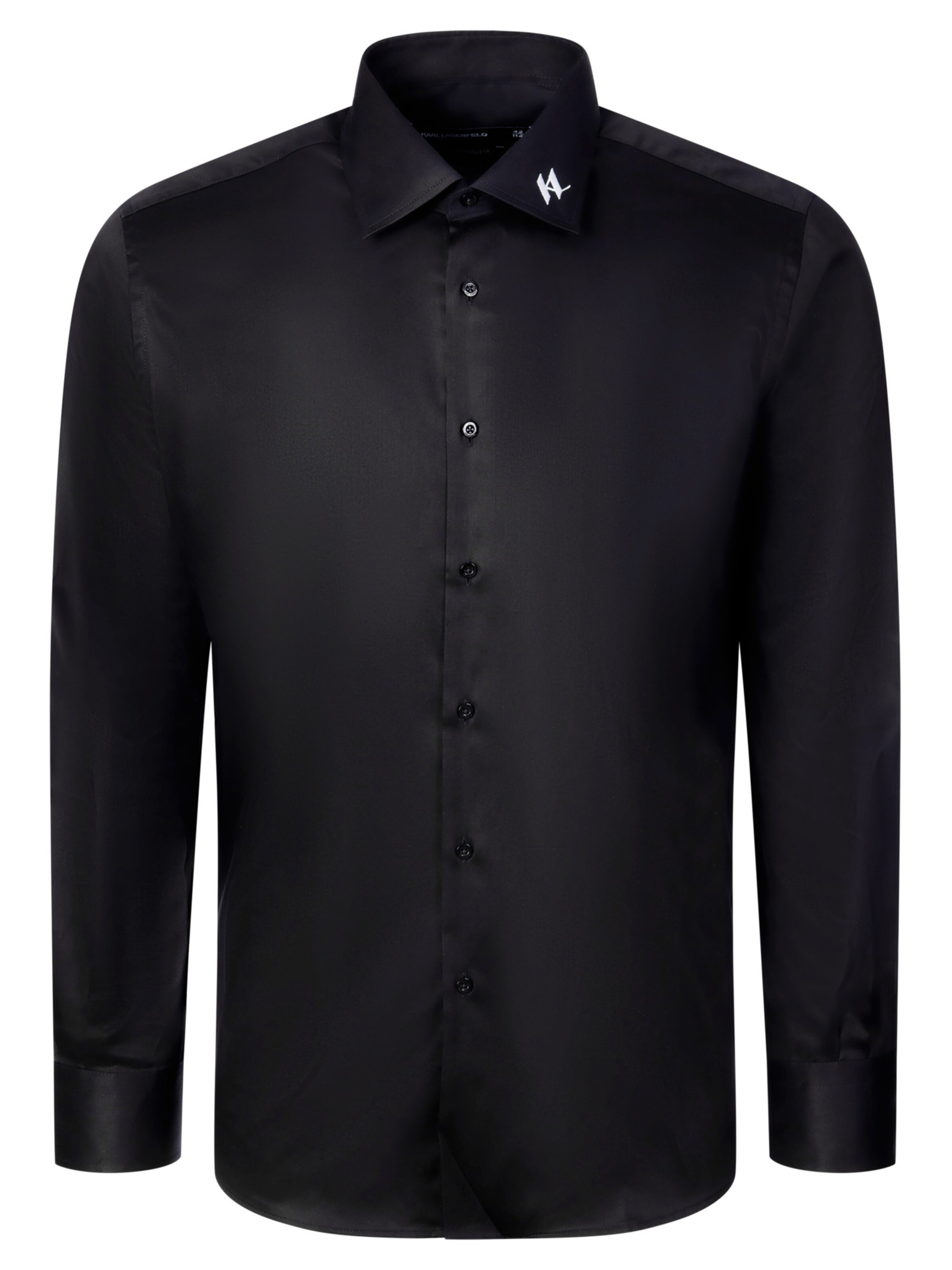 Coupe regular Chemise Karl Lagerfeld en noir : devant