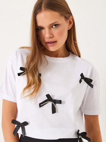 T-shirt Bianco Lucci en blanc