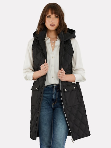 Gilet 'Maggie' Threadbare en noir : devant