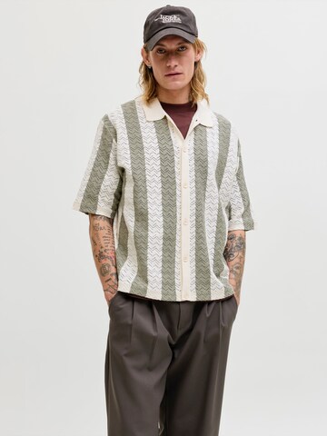 JACK & JONES Классический крой Рубашка 'JORTYLER' в Бежевый: спереди