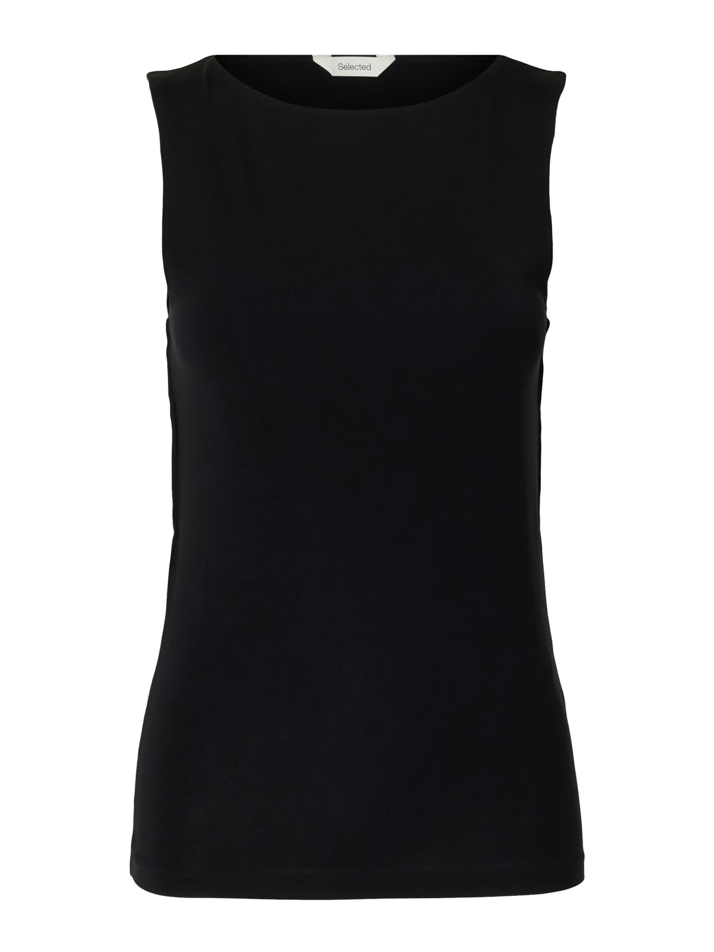 Haut 'SLFMANJA' SELECTED en noir : devant