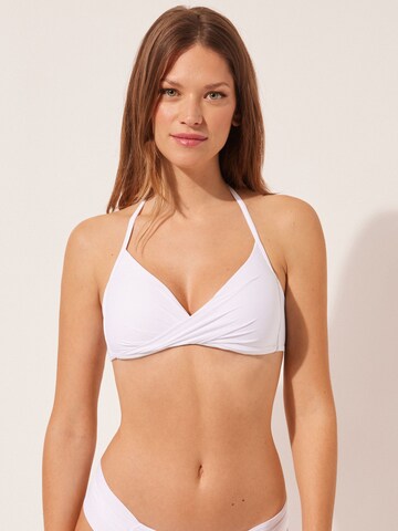 CALZEDONIA Triangel Bikinitop 'INDONESIA' in Weiß: Vorderseite