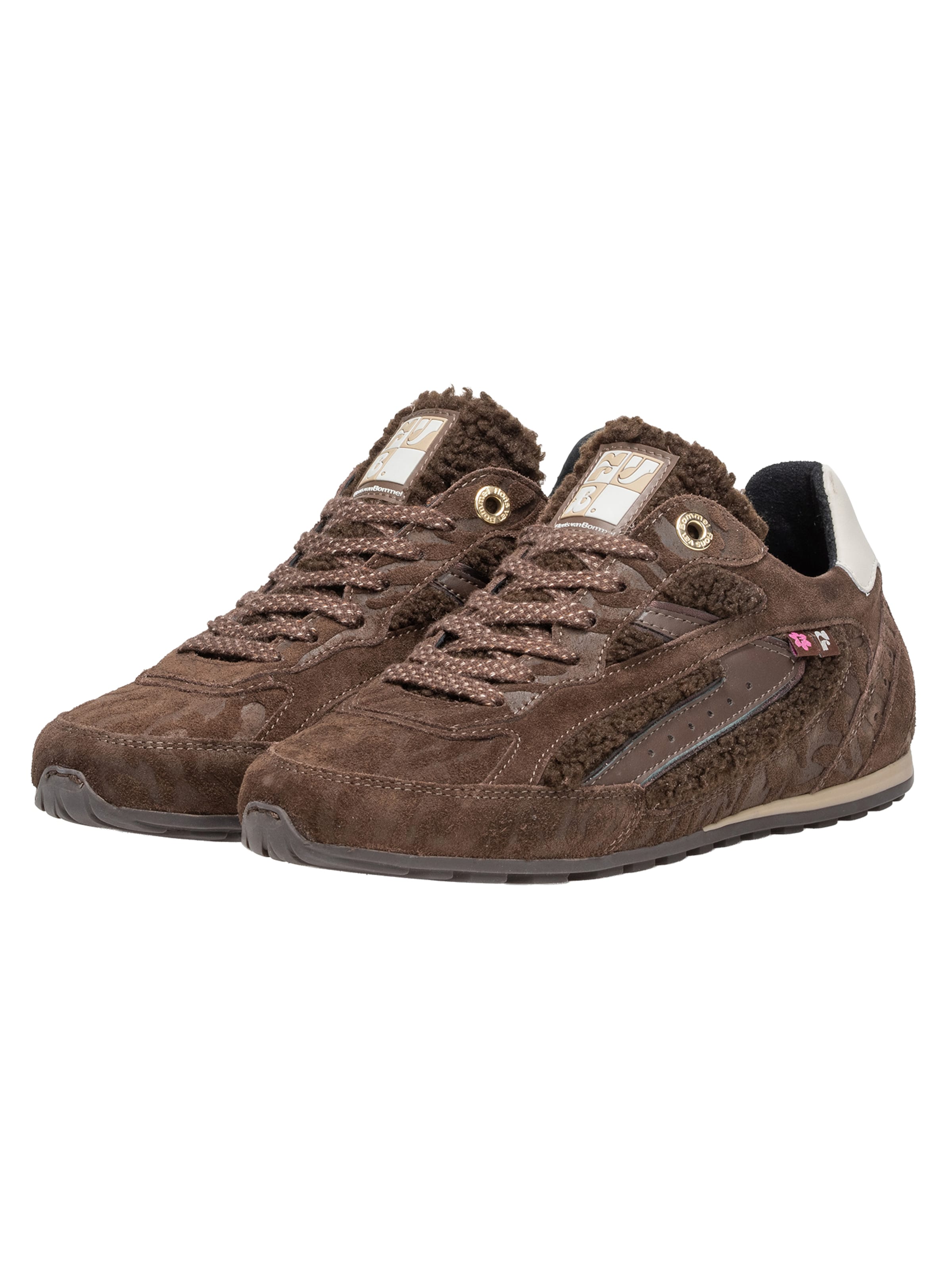 Baskets basses 'Illvi 01' Floris van Bommel en marron