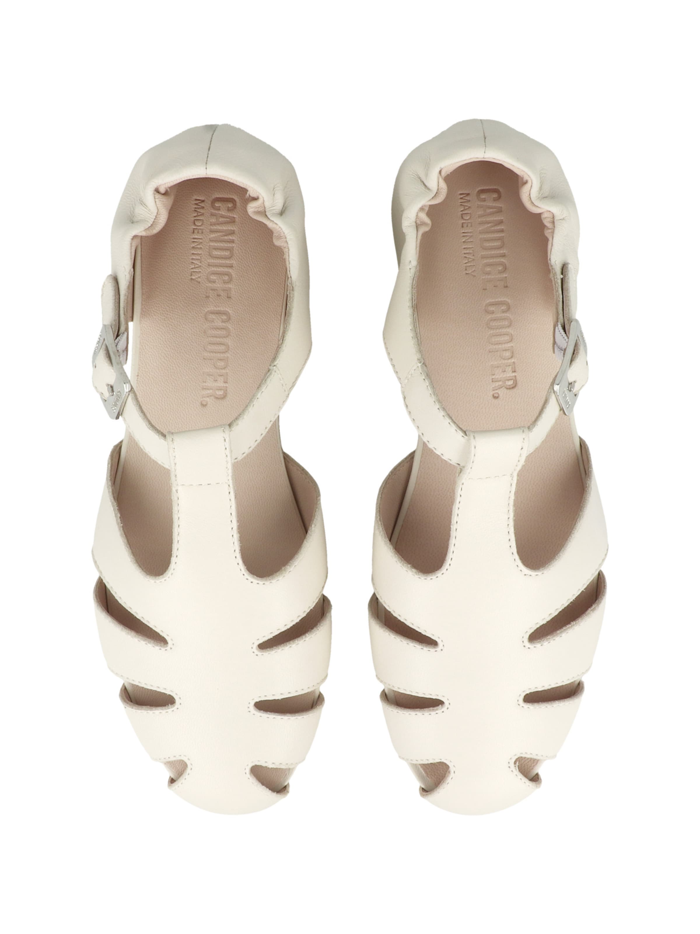 Candice Cooper Sandalen met riem ' DANDY T-BAR ' in Wit