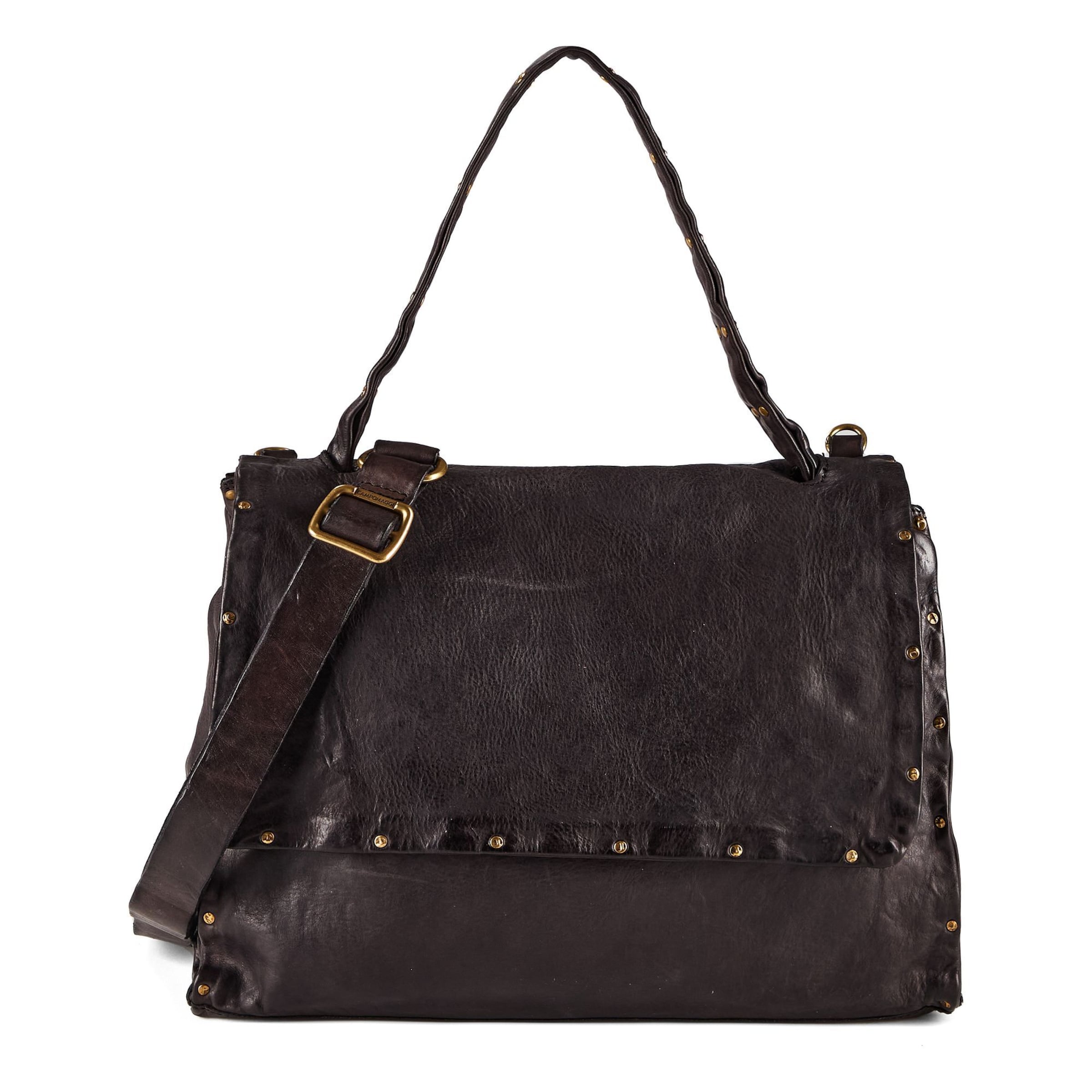 Borsa a spalla 'Zelda' di Campomaggi in marrone: frontale