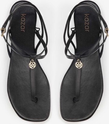 Kazar T-Bar Sandals in Black