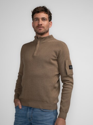 Petrol Industries Sweater 'Togiak' in Brown: front