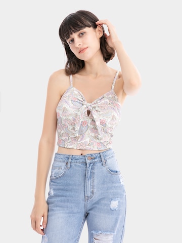 AIKI KEYLOOK Top 'Brahliday' in White: front