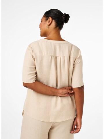 Chemisier 'CAALABAMA' Zizzi en beige
