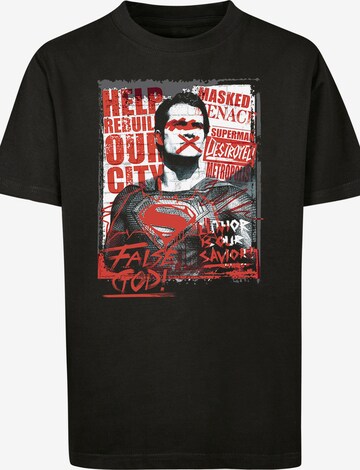 F4NT4STIC Shirt 'Batman v Superman False God' in Zwart: voorkant