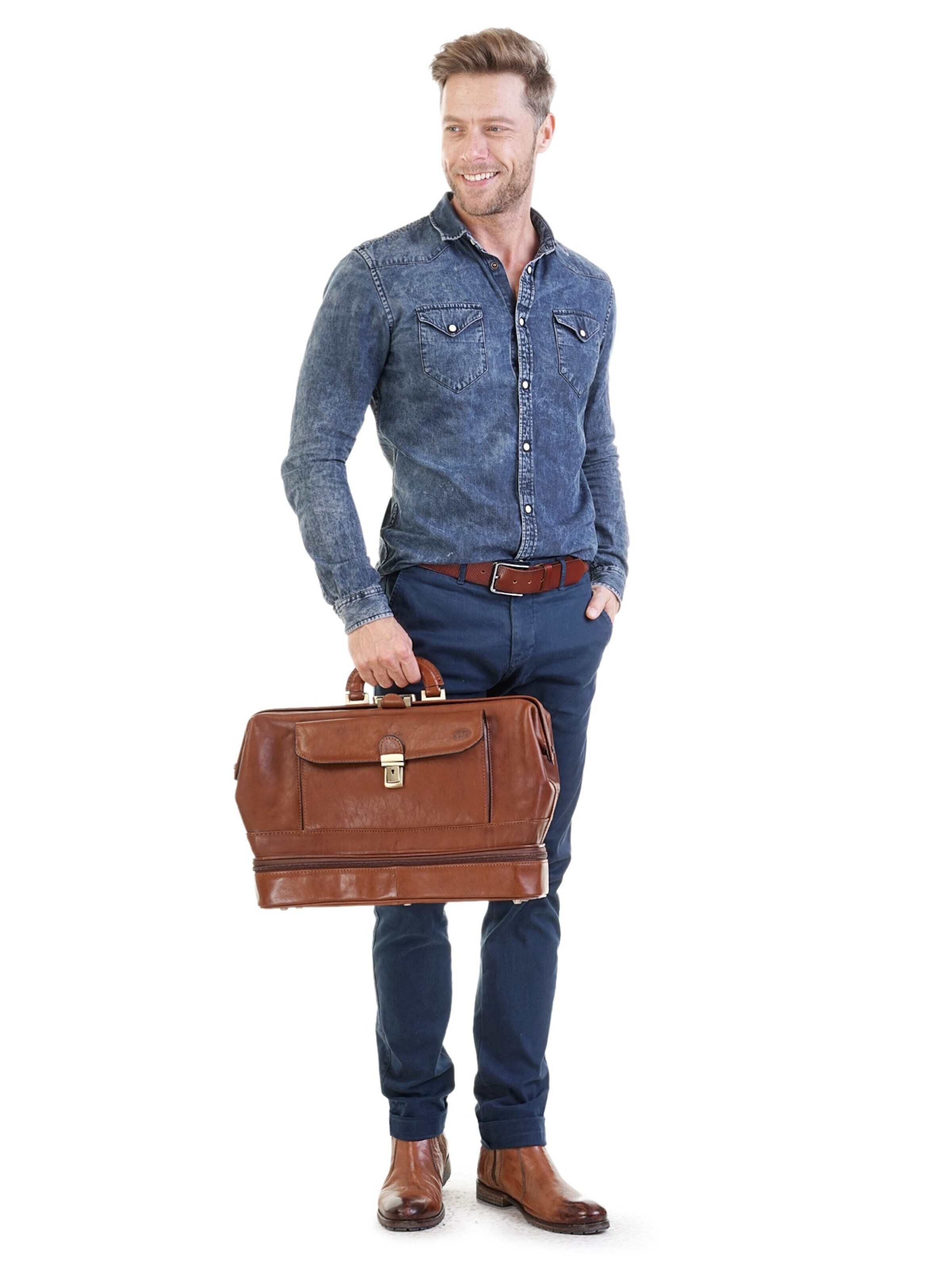 piké Travel bag in Brown: front