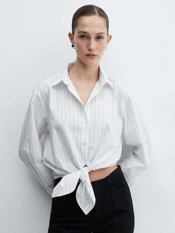 MANGO Blouse 'NUDITE' in Wit: voorkant