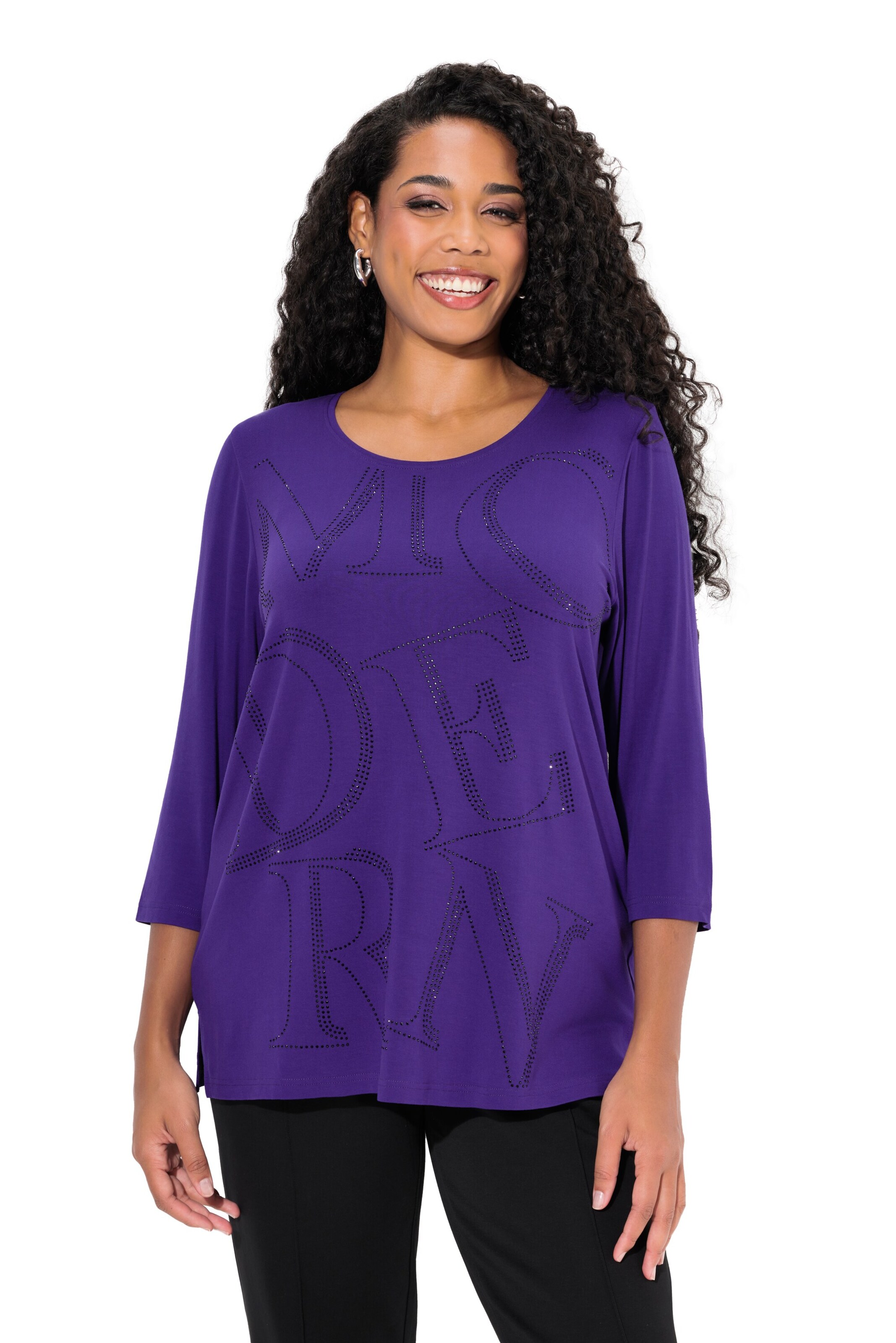 Ulla Popken Shirt in Purple: front