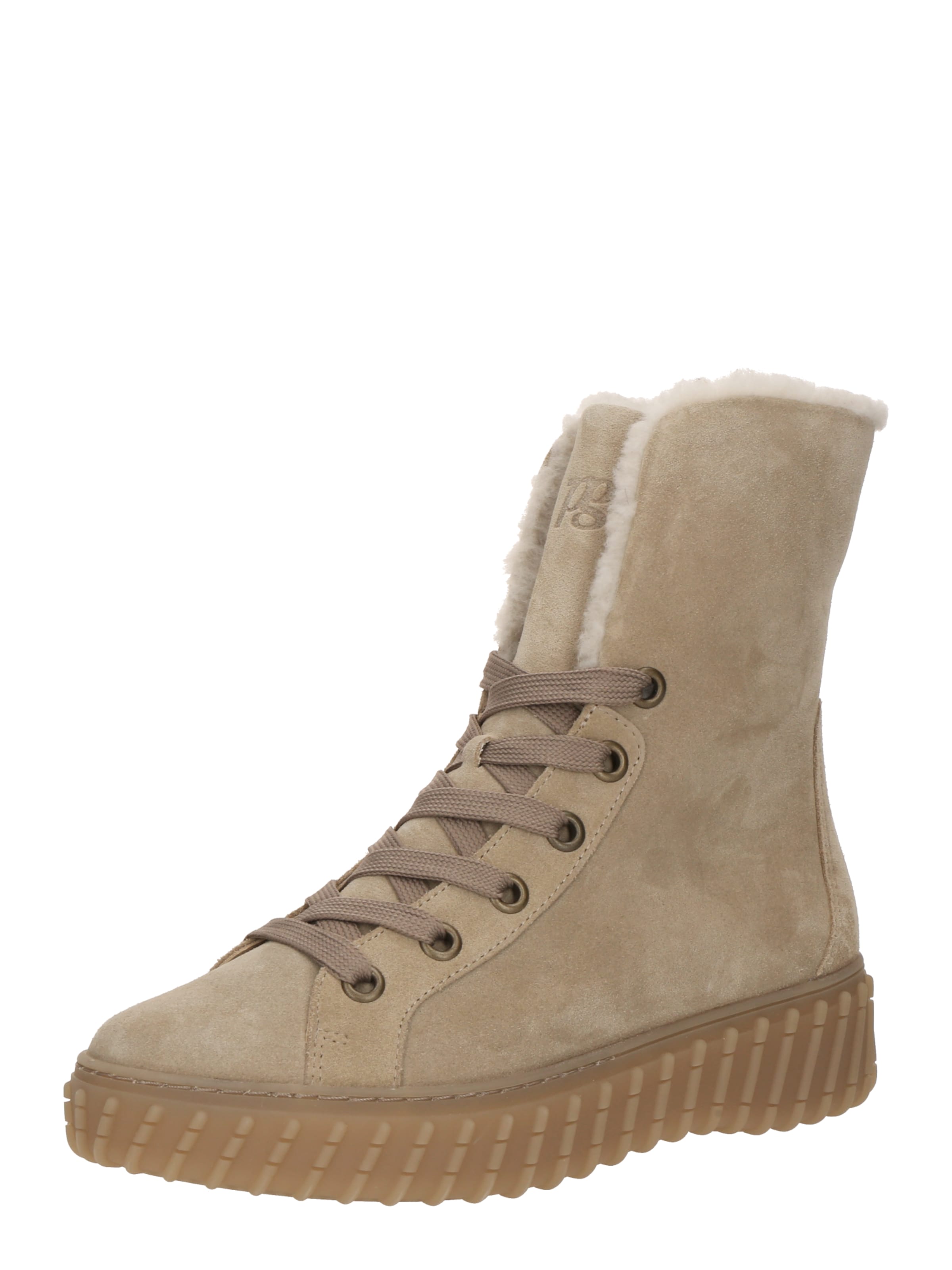 Paul Green Lace-up bootie in Grey: front