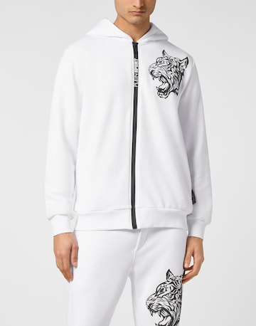 Plein Sport - Casaco em moletão em branco