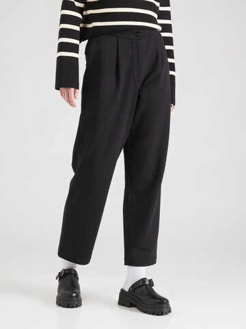 ARMEDANGELS Regular Pleat-Front Pants 'LIRA' in Black: front