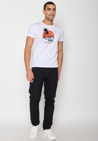 GREENBOMB Shirt 'Nature Car Surf' in White
