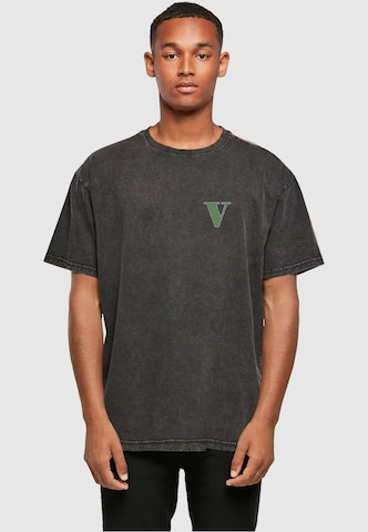 Merchcode Shirt 'Grand Collage' in Zwart: voorkant