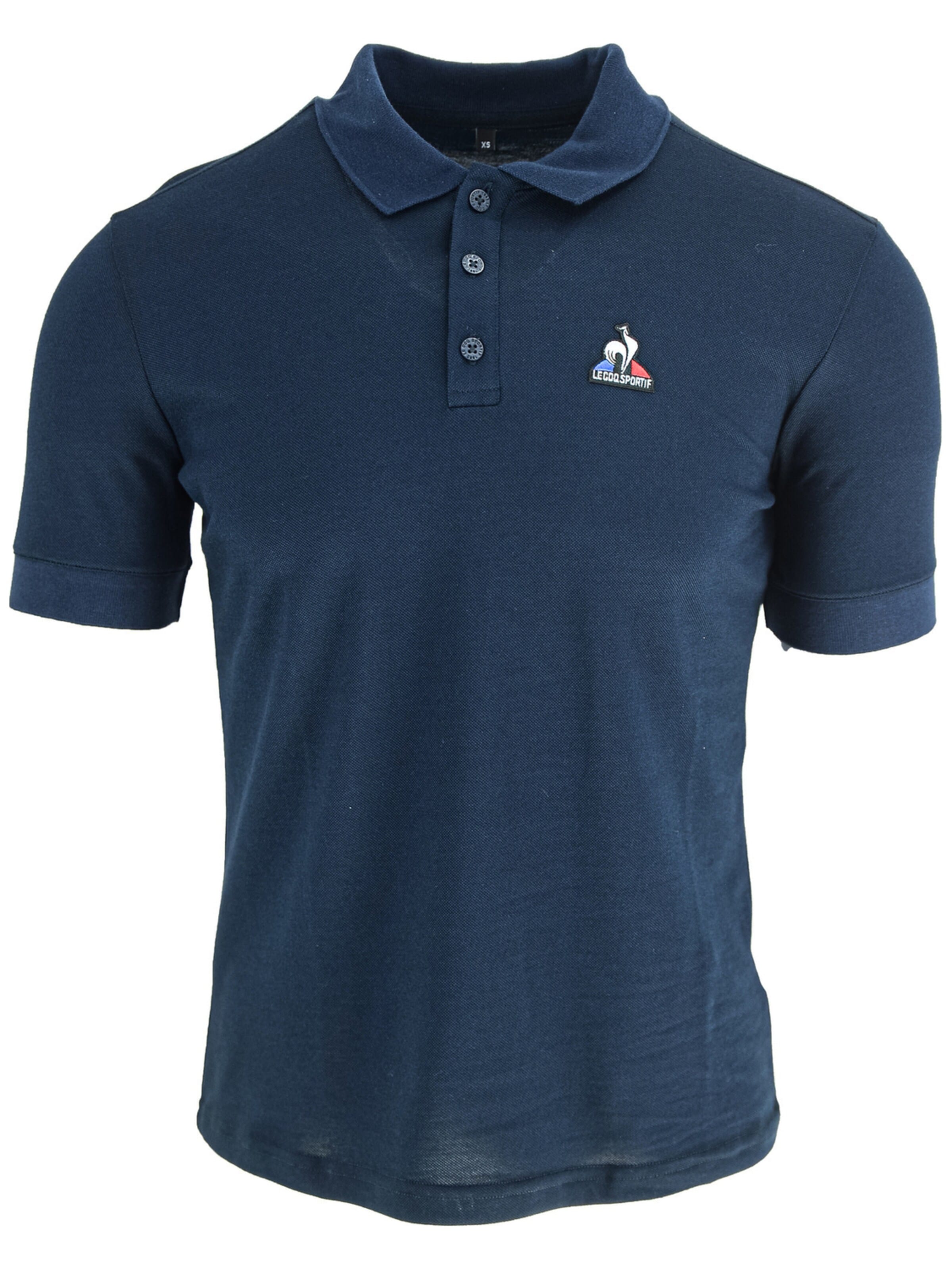 LE COQ SPORTIF Shirt 'Le Coq Sportif Ess N2 Short Sleeve Polo' in Blue: front
