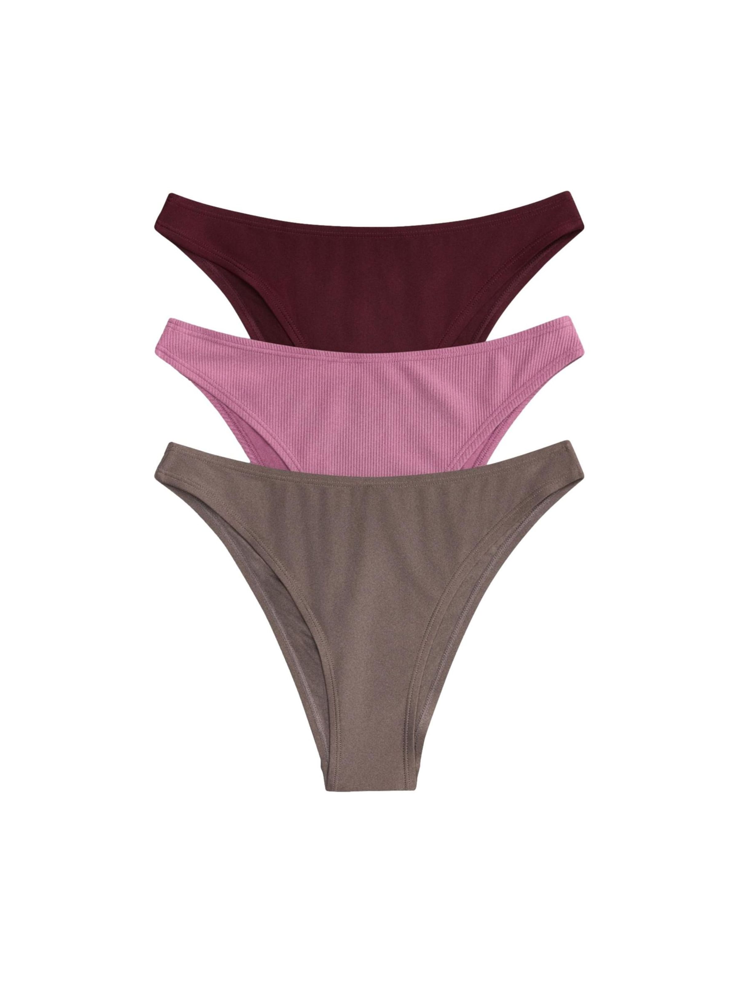 The Set Bikinibroek in Grijs: voorkant