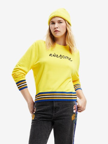 Desigual Sweater 'MARA' in Yellow: front