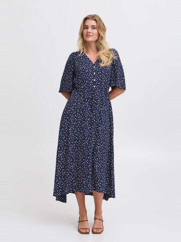 Fransa Midikleid ' FRKAMMA ' in Blau