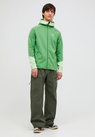 Veste en polaire fonctionnelle PEAK PERFORMANCE en vert : devant