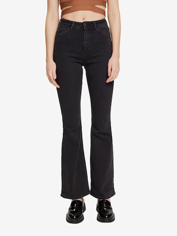 ESPRIT Flared Jeans in Zwart: voorkant