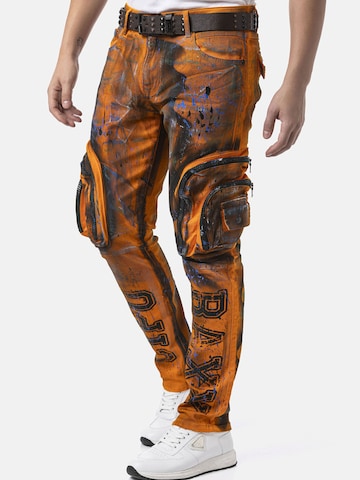 CIPO & BAXX Regular Jeanshose 'CD902' in Straight Fit in Orange