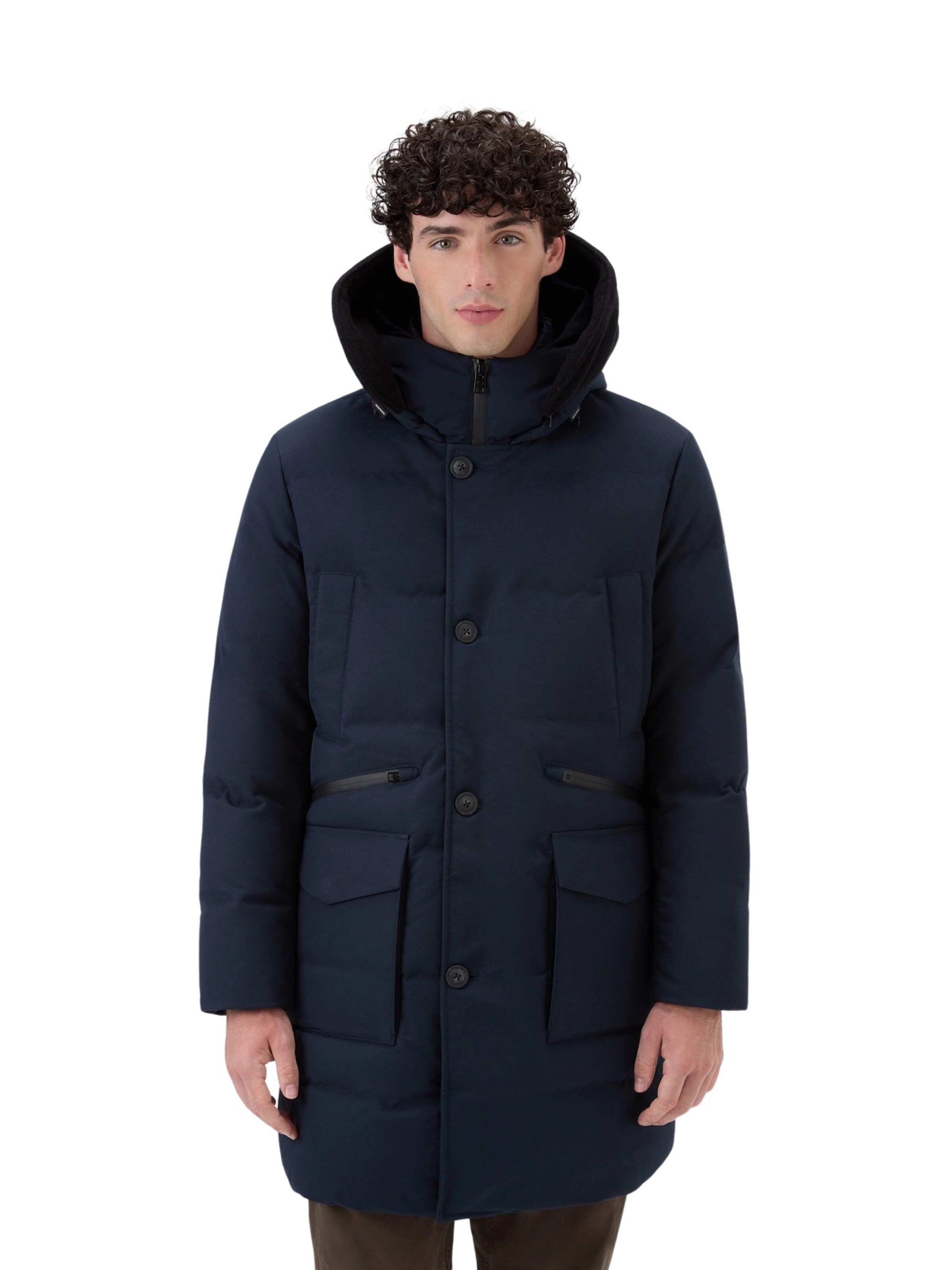 Woolrich Tussenparka in Blauw: voorkant