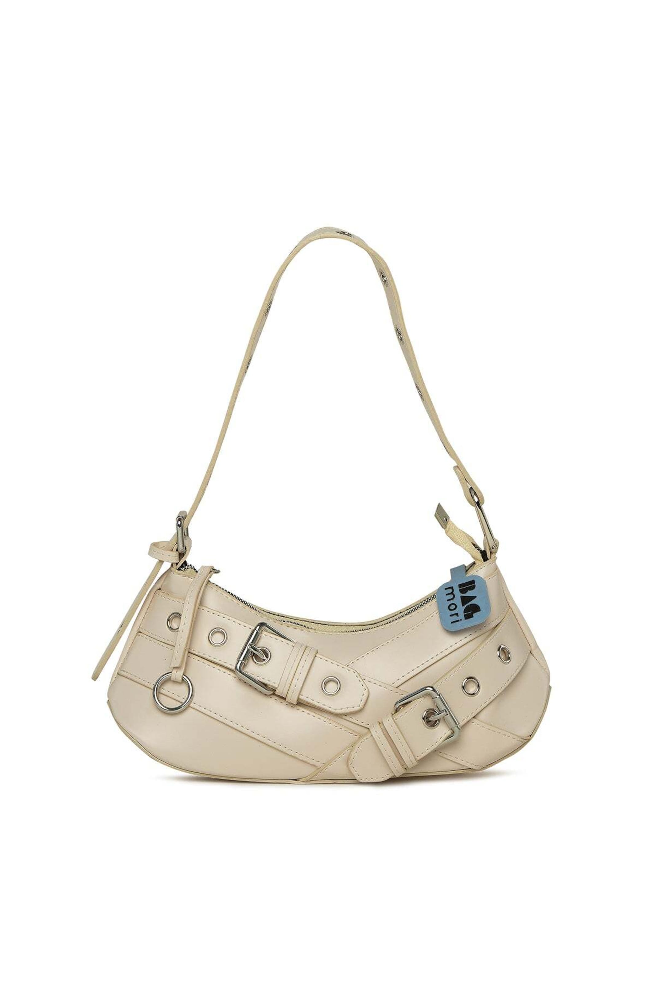 Sac bandoulière Bagmori en beige : devant