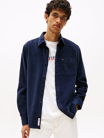 Tommy Jeans Regular fit Overhemd in Blauw: voorkant