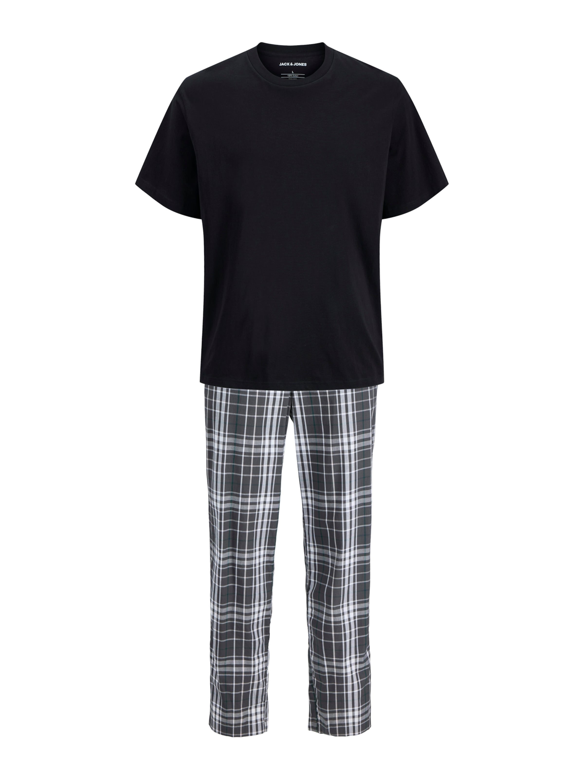 melns JACK & JONES Mājas apģērbs 'JACLuca': no priekšpuses