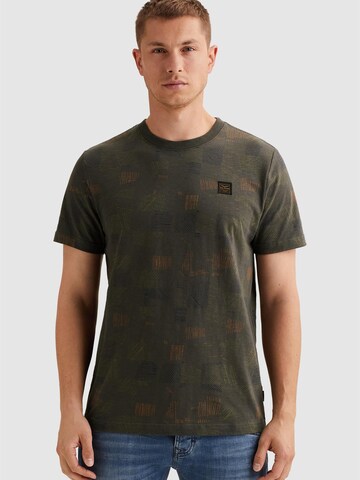 T-Shirt 'T-shirt with allover print and slub effect' PME Legend en vert : devant