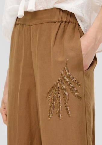 s.Oliver BLACK LABEL Wide Leg Hose in Braun