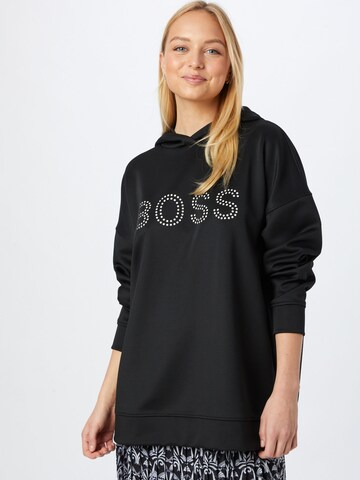 BOSS Sweatshirt 'Eboa' in Zwart: voorkant