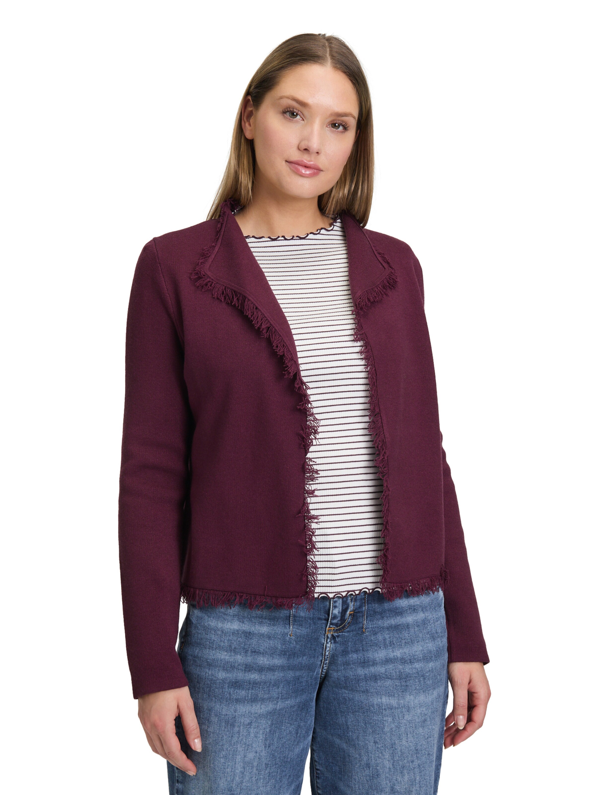 Cartoon Knit cardigan in Purple: front