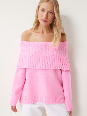 Happiness İstanbul Tröja i rosa: framsida