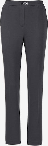 Goldner Regular Pleated Pants 'Martha' in Grey: front