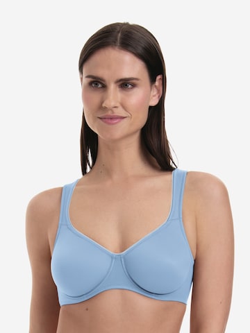 ROSA FAIA Minimiser Bra 'Twin' in Blue: front