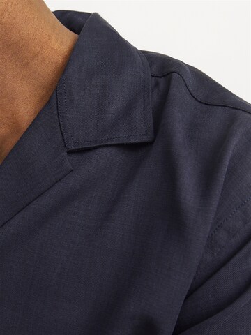 JACK & JONES Comfort fit Button Up Shirt 'CAARON' in Blue