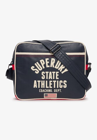 Superdry & Co Schoudertas 'Retro Alumni' in Blauw: voorkant