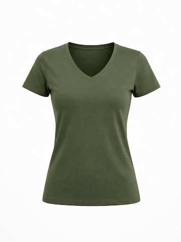 LEAFLETIC Shirt 'Leafletic Women’s Short Sleeve V-Neck T-shirt' in Green: front
