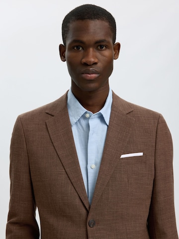 SELECTED - Ajuste estrecho Chaqueta saco 'SLHOasis' en marrón