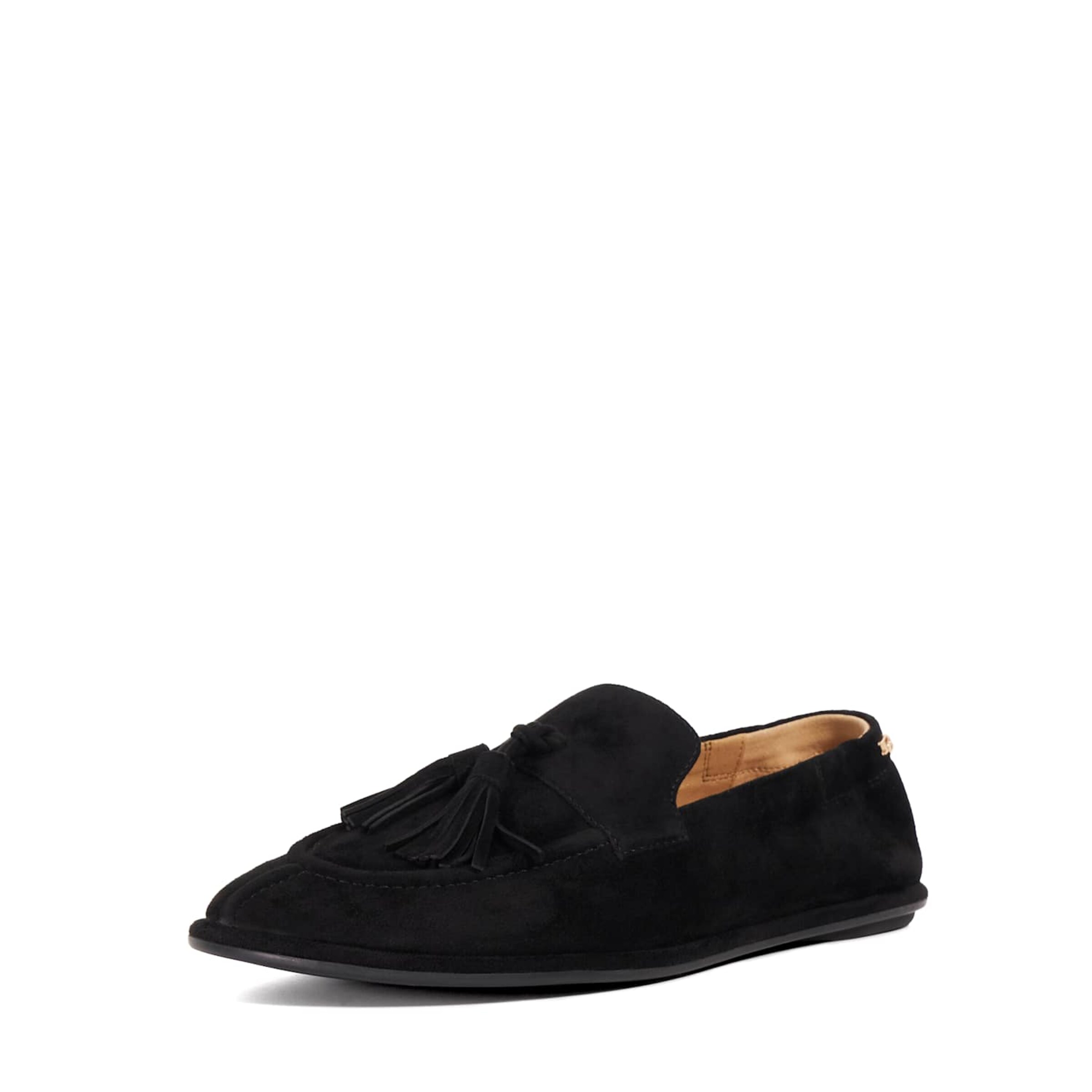 Dune LONDON Slipper 'Grounding' in Schwarz: Vorderseite