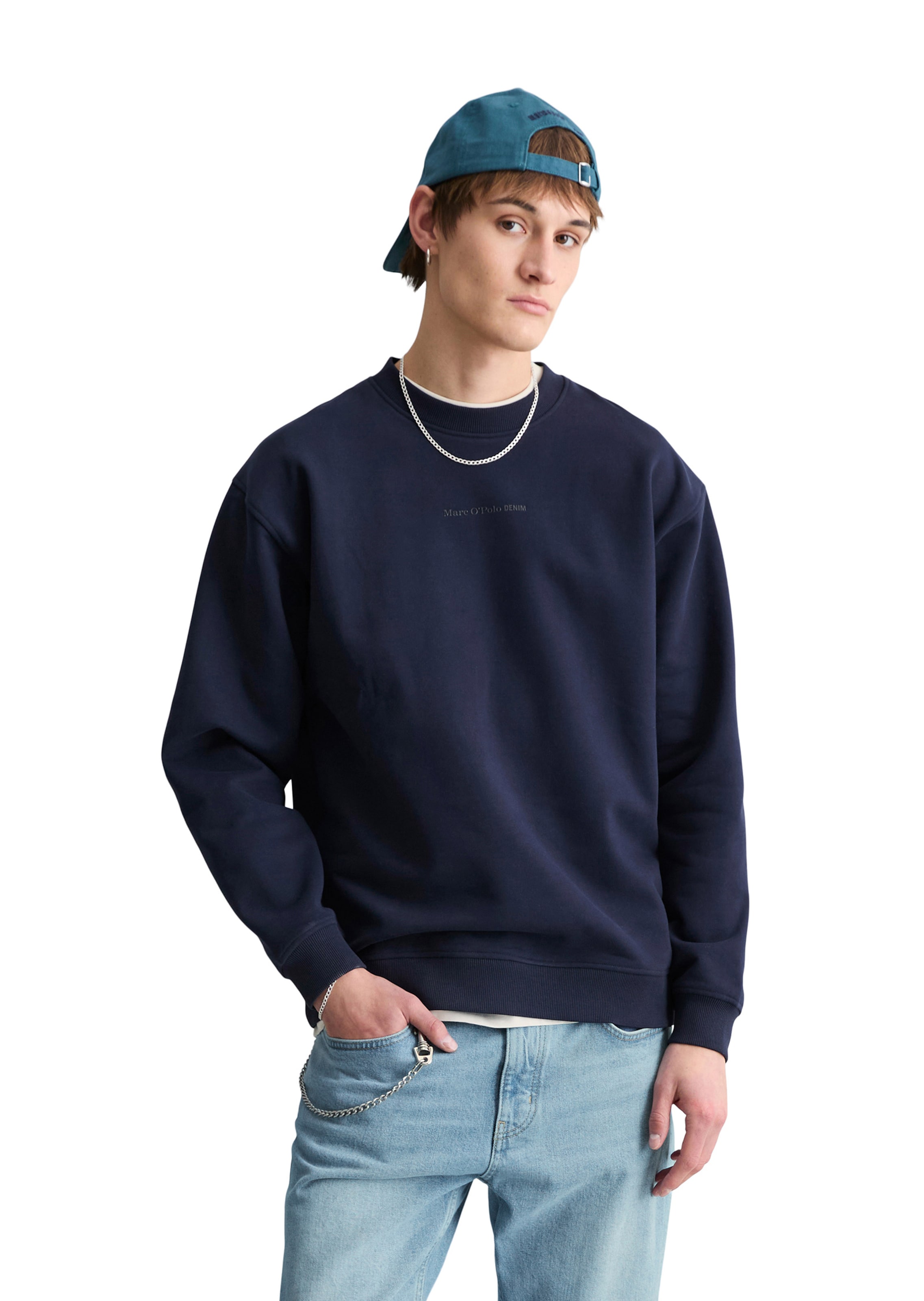 Marc O'Polo DENIM Sweatshirt in Blauw: voorkant