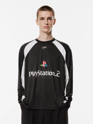 Pull&Bear Тениска 'Camiseta STWD' в черно: отпред
