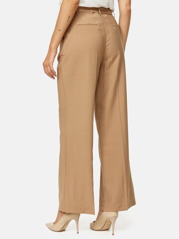 Wide Leg Pantalon à plis Orsay en marron